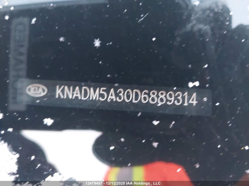 2013 Kia Rio VIN: KNADM5A30D6889314 Lot: 12479457