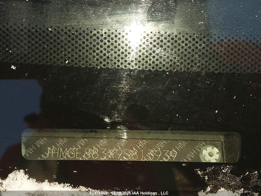 2009 Honda Fit Dx-A VIN: JHMGE883X9S813939 Lot: 12479489