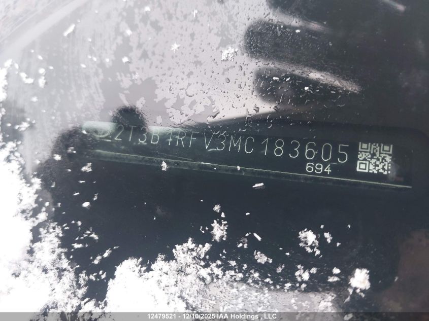 2021 Toyota Rav4 Le VIN: 2T3B1RFV3MC183605 Lot: 12479521