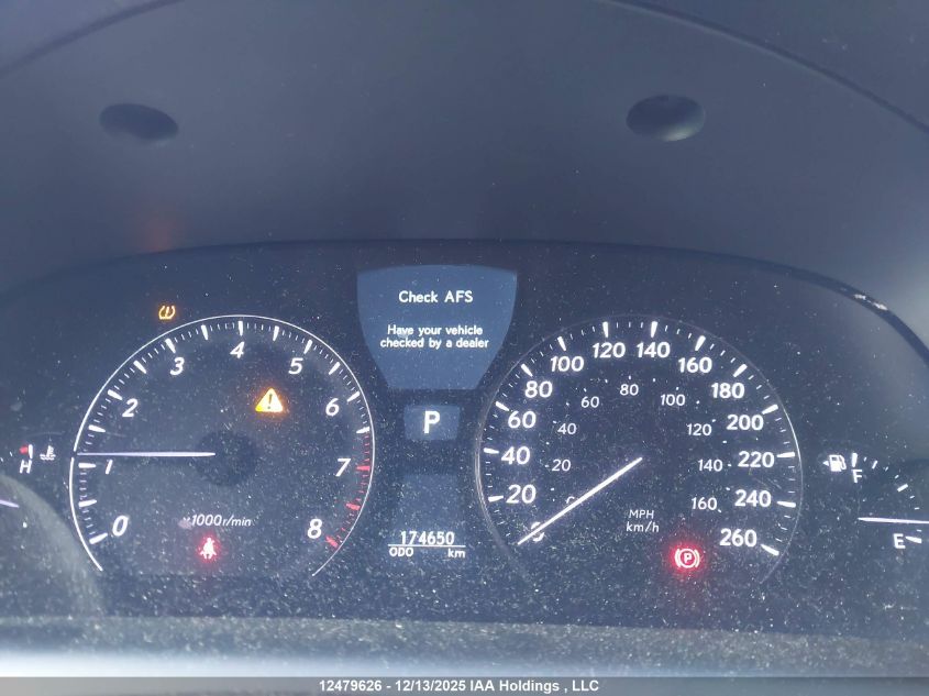 2007 Lexus Ls 460 VIN: JTHBL46F175001625 Lot: 12479626