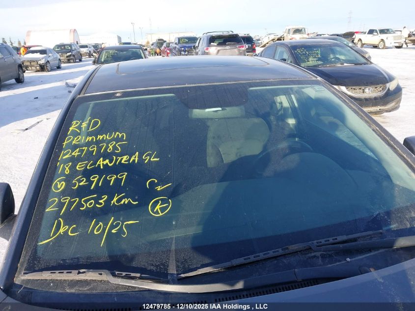 2018 Hyundai Elantra Gl Se VIN: KMHD84LF8JU529199 Lot: 12479785