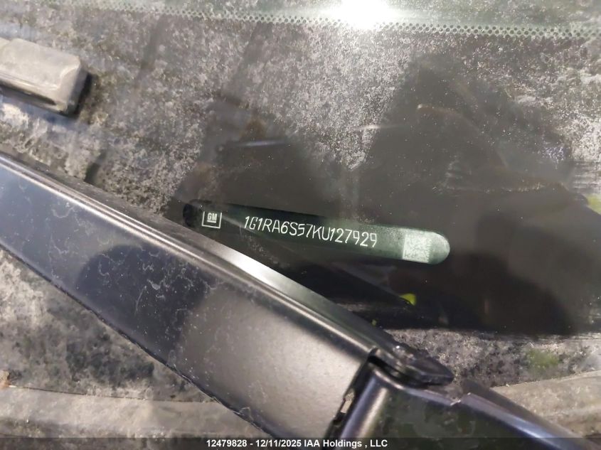 2019 Chevrolet Volt Lt VIN: 1G1RA6S57KU127929 Lot: 12479828