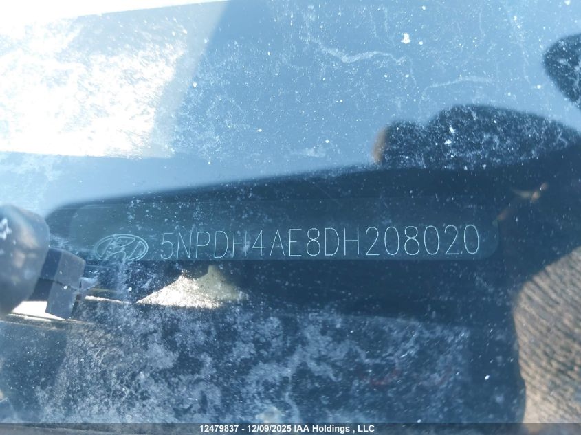 2013 Hyundai Elantra Gl VIN: 5NPDH4AE8DH208020 Lot: 12479837