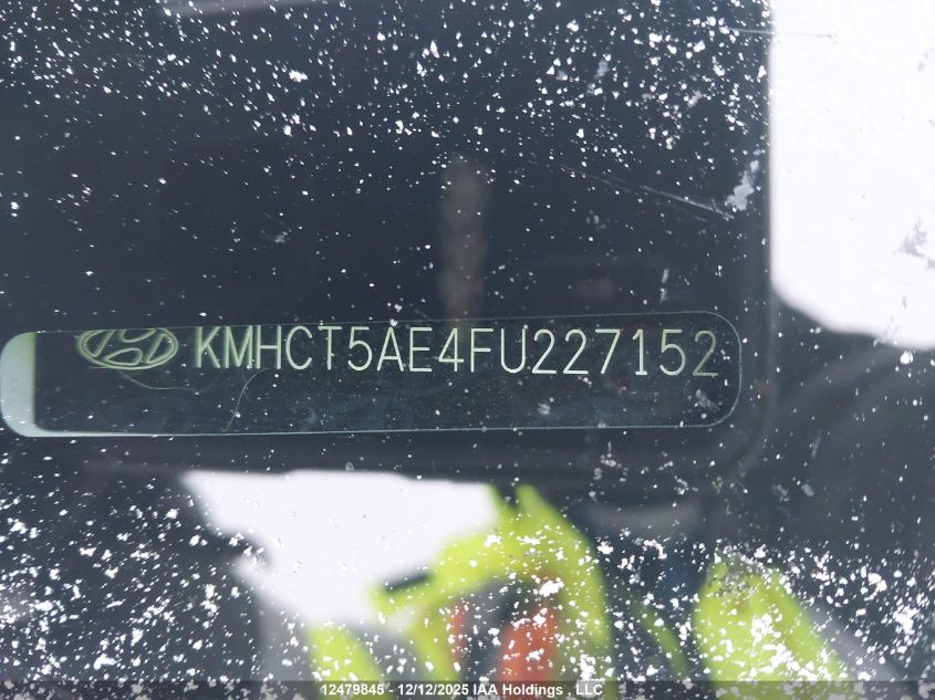 2015 Hyundai Accent Gl VIN: KMHCT5AE4FU227152 Lot: 12479845