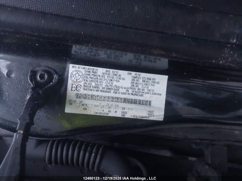 2015 Ford Focus Se VIN: 1FADP3K29FL320184 Lot: 12480123