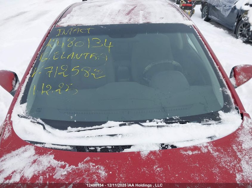 2016 Hyundai Elantra VIN: 5NPDH4AE0GH712582 Lot: 12480134