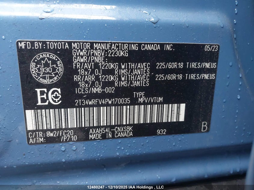 2T34WRFV4PW170035 2023 TOYOTA RAV 4 photo no. 9