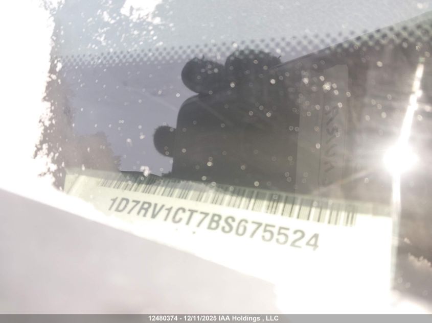 2011 Dodge Ram 1500 VIN: 1D7RV1CT7BS675524 Lot: 12480374