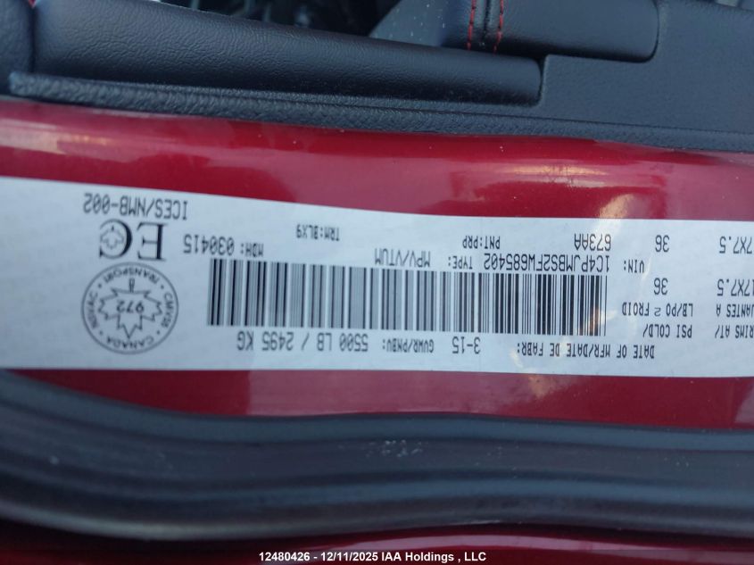 2015 Jeep Cherokee Trailhawk VIN: 1C4PJMBS2FW685402 Lot: 12480426