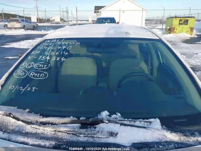 2012 Toyota Corolla S/Le VIN: 2T1BU4EE3CC754884 Lot: 12480440