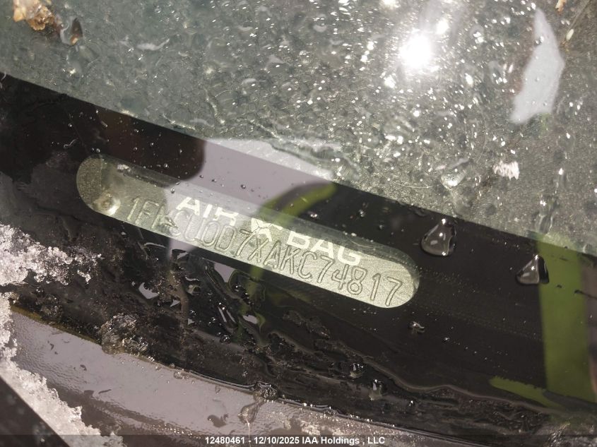 2010 Ford Escape VIN: 1FMCU0D7XAKC74817 Lot: 12480461