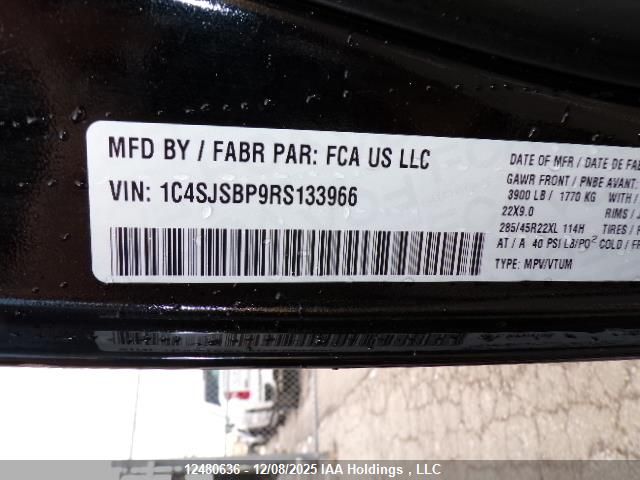 2024 Jeep Wagoneer L Series Ii Carbide VIN: 1C4SJSBP9RS133966 Lot: 12480636