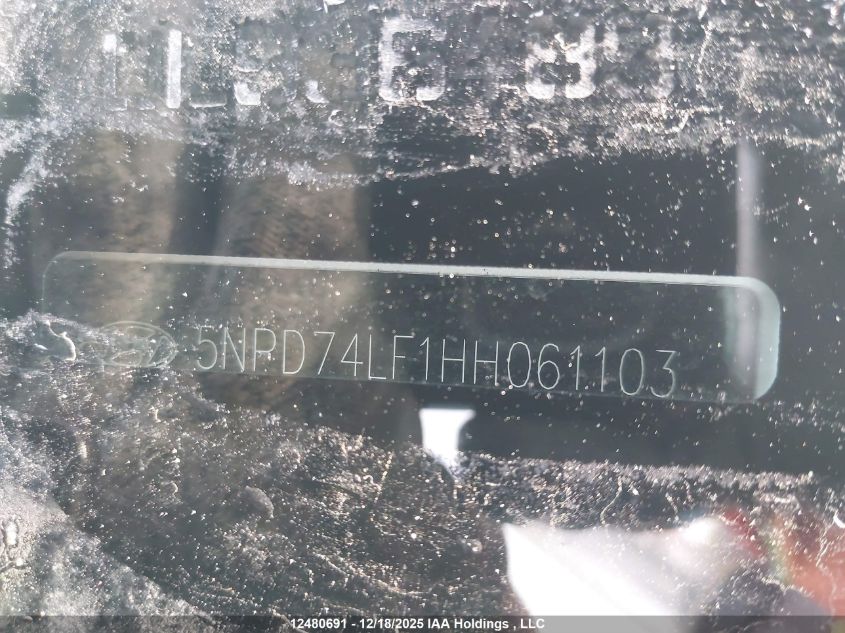 2017 Hyundai Elantra L VIN: 5NPD74LF1HH061103 Lot: 12480691