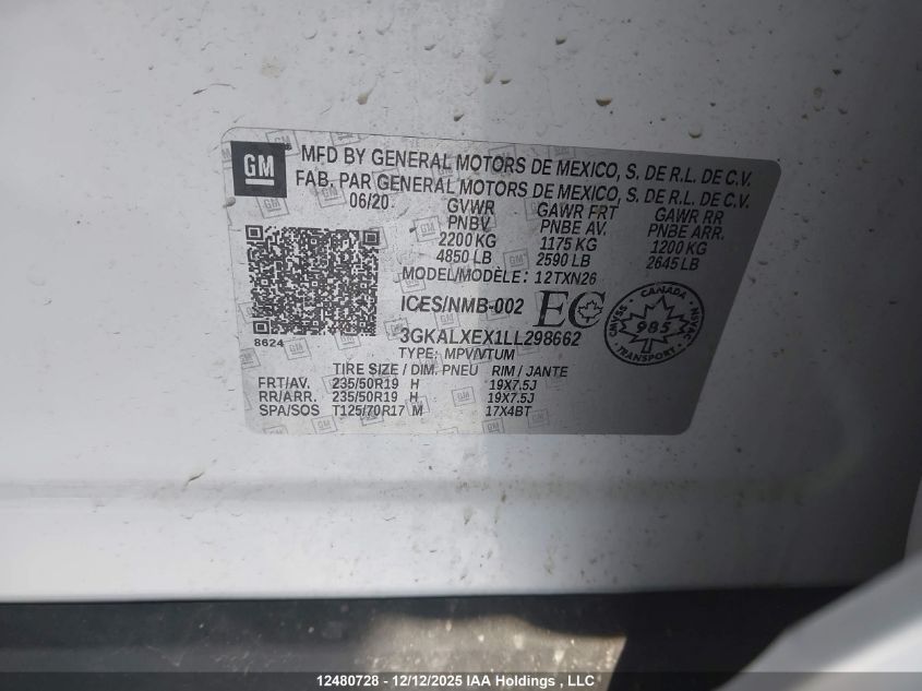 2020 GMC Terrain Denali VIN: 3GKALXEX1LL298662 Lot: 12480728