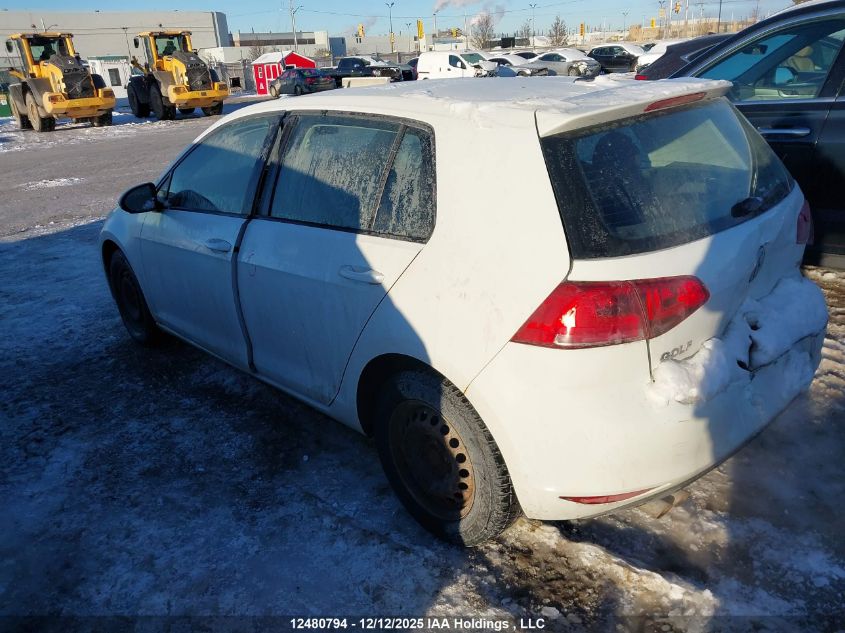 2016 Volkswagen Golf S/Se/Sel VIN: 3VW217AU6GM031905 Lot: 12480794