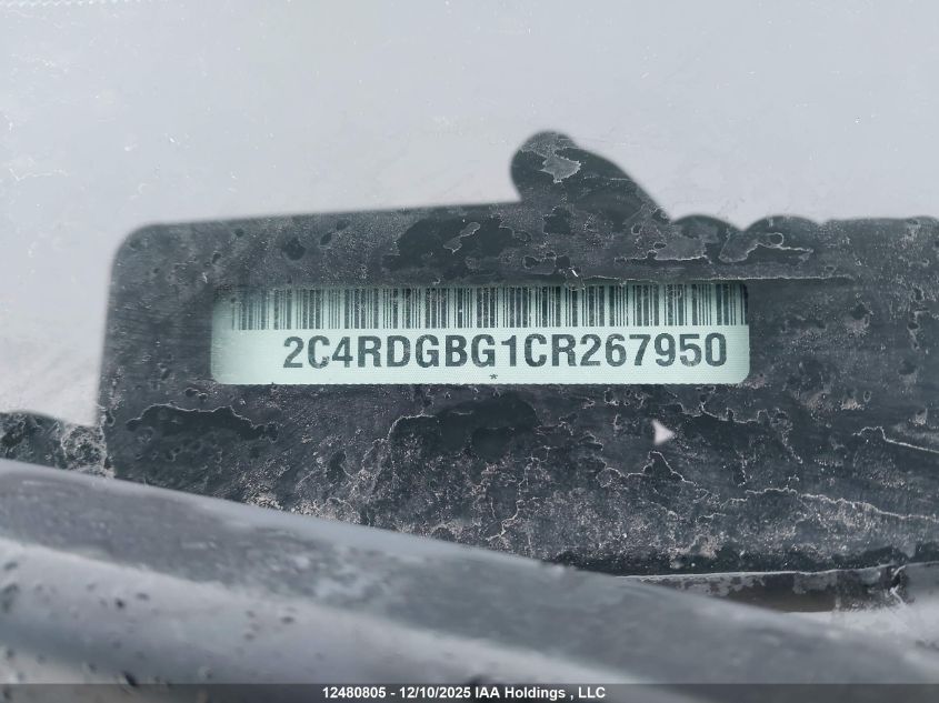 2012 Dodge Grand Caravan Se/Sxt VIN: 2C4RDGBG1CR267950 Lot: 12480805