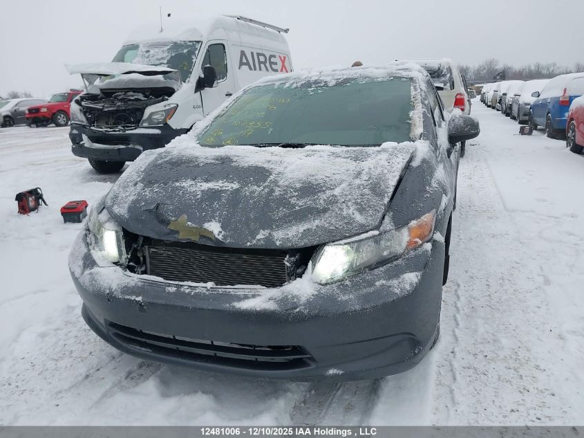 2012 Honda Civic Lx VIN: 2HGFB2F46CH107355 Lot: 12481006