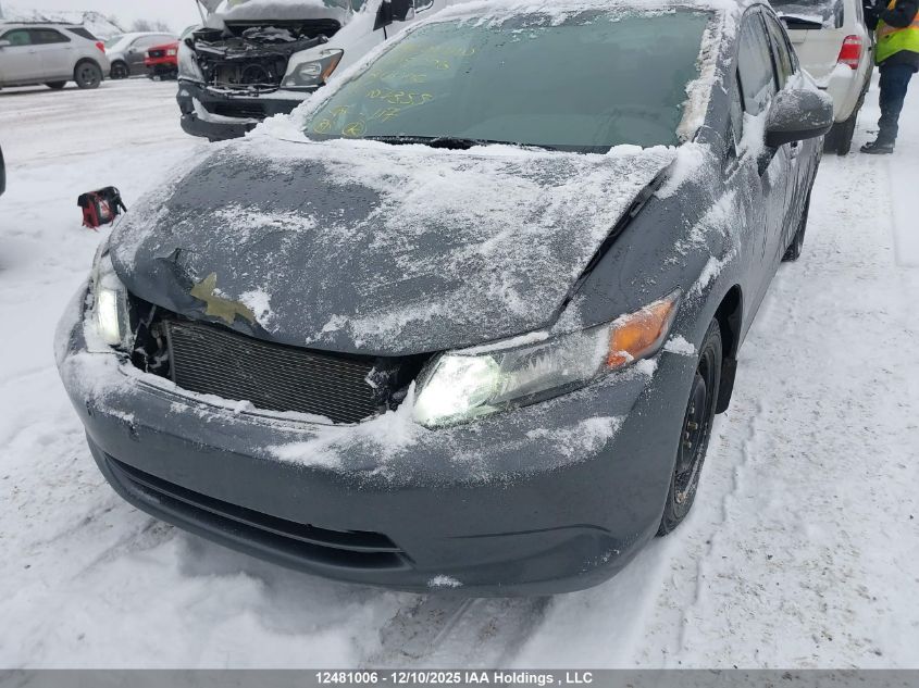 2012 Honda Civic Lx VIN: 2HGFB2F46CH107355 Lot: 12481006