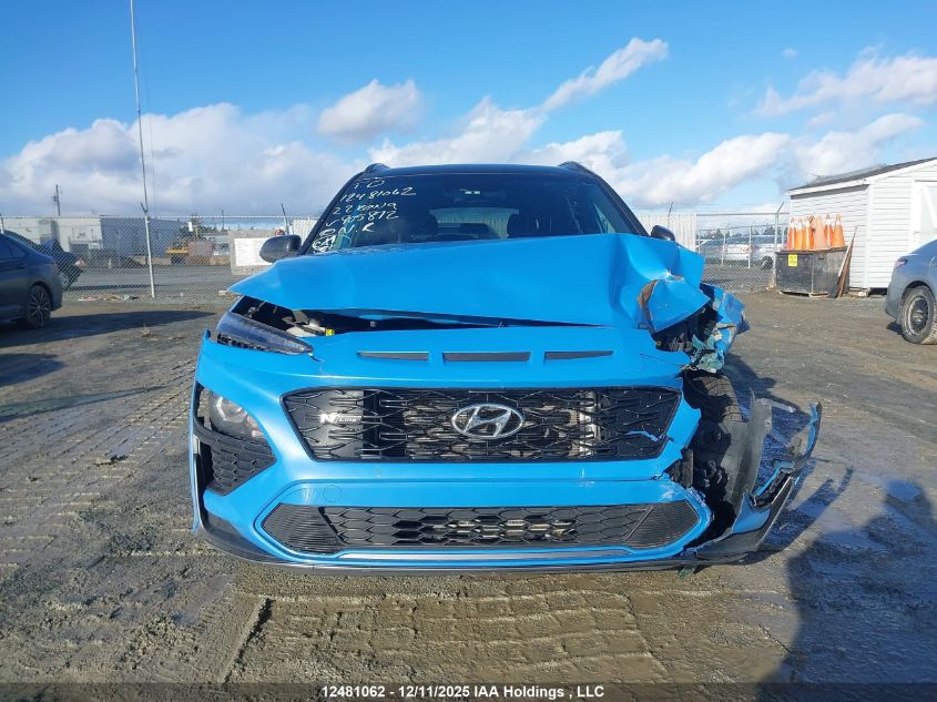 2022 Hyundai Kona N Line With Two-Tone Roof VIN: KM8K3CA33NU905872 Lot: 12481062
