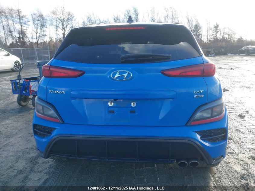 2022 Hyundai Kona N Line With Two-Tone Roof VIN: KM8K3CA33NU905872 Lot: 12481062