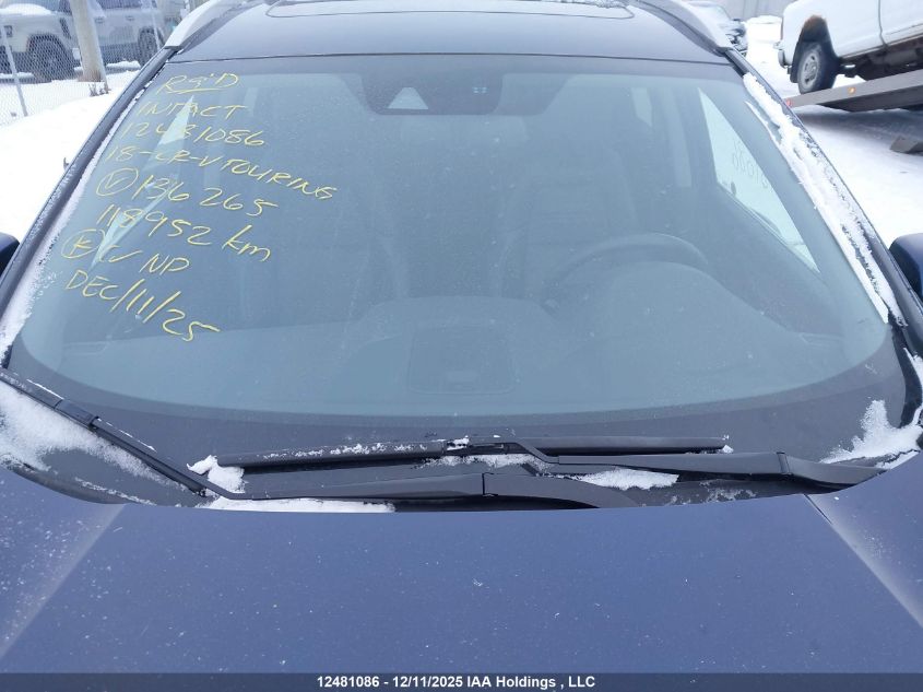 2018 Honda Cr-V Touring VIN: 2HKRW2H90JH136265 Lot: 12481086