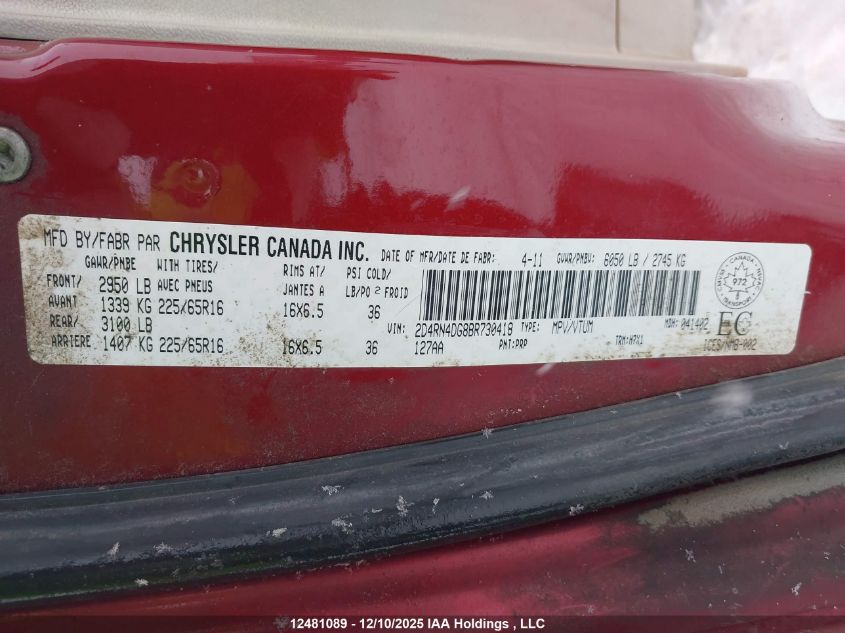 2010 Dodge Grand Caravan Se VIN: 2D4RN4DE9AR208278 Lot: 12481089