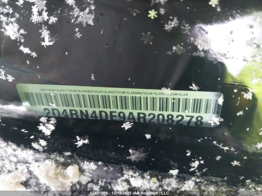 2010 Dodge Grand Caravan Se VIN: 2D4RN4DE9AR208278 Lot: 12481089