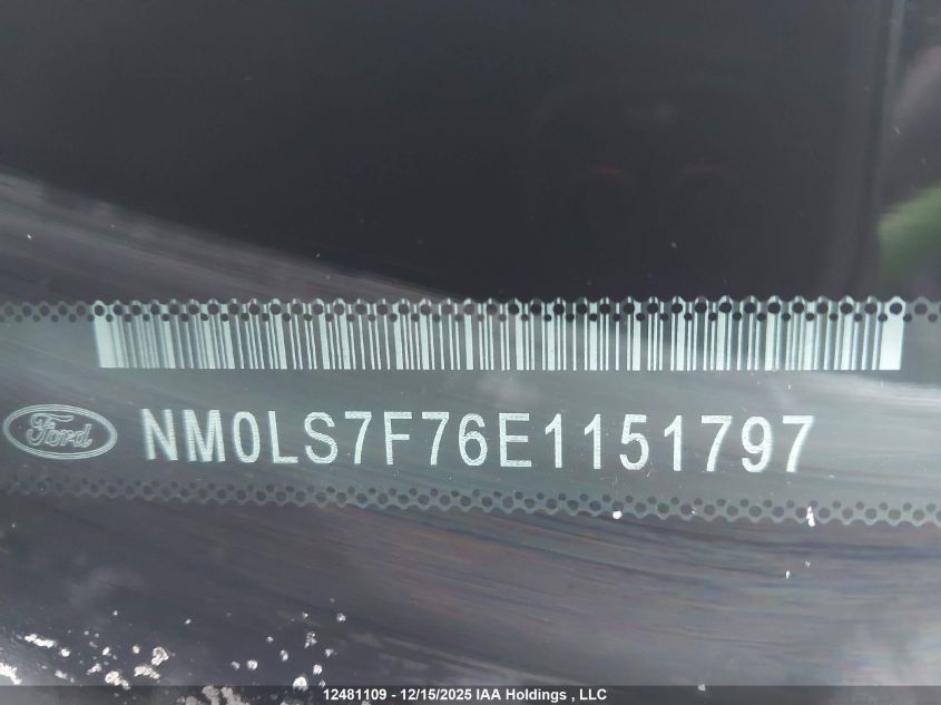 2014 Ford Transit Connect Xlt VIN: NM0LS7F76E1151797 Lot: 12481109