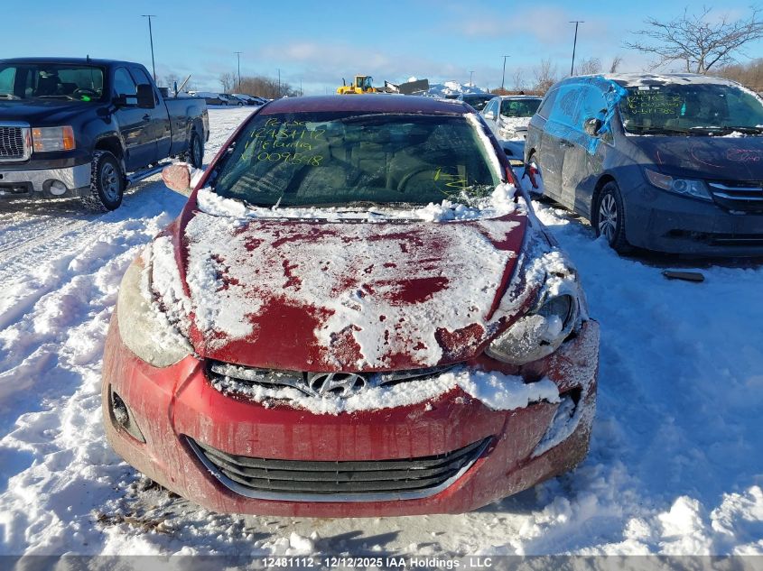 2011 Hyundai Elantra Gls/Limited VIN: 5NPDH4AE1BH009548 Lot: 12481112