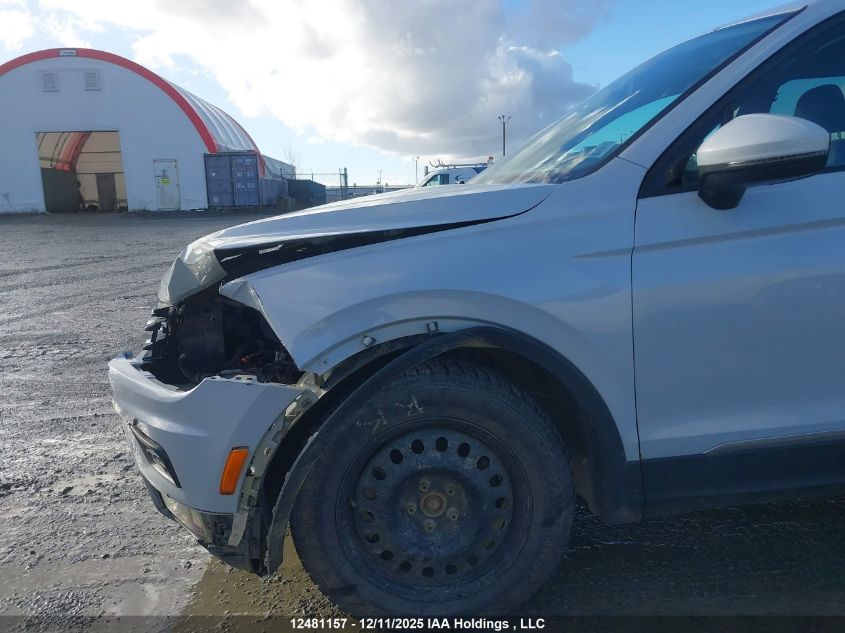 2018 Volkswagen Tiguan Trendline VIN: 3VV0B7AX7JM161993 Lot: 12481157