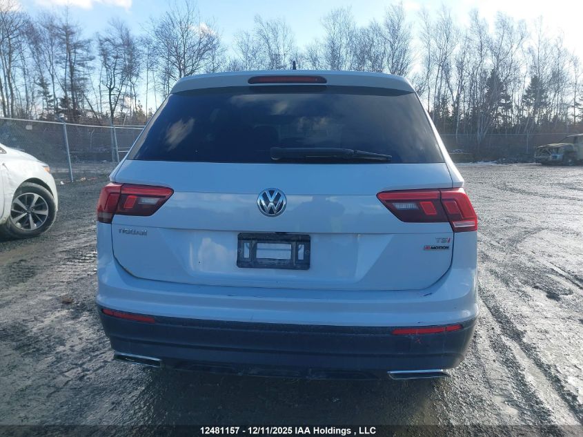 2018 Volkswagen Tiguan Trendline VIN: 3VV0B7AX7JM161993 Lot: 12481157