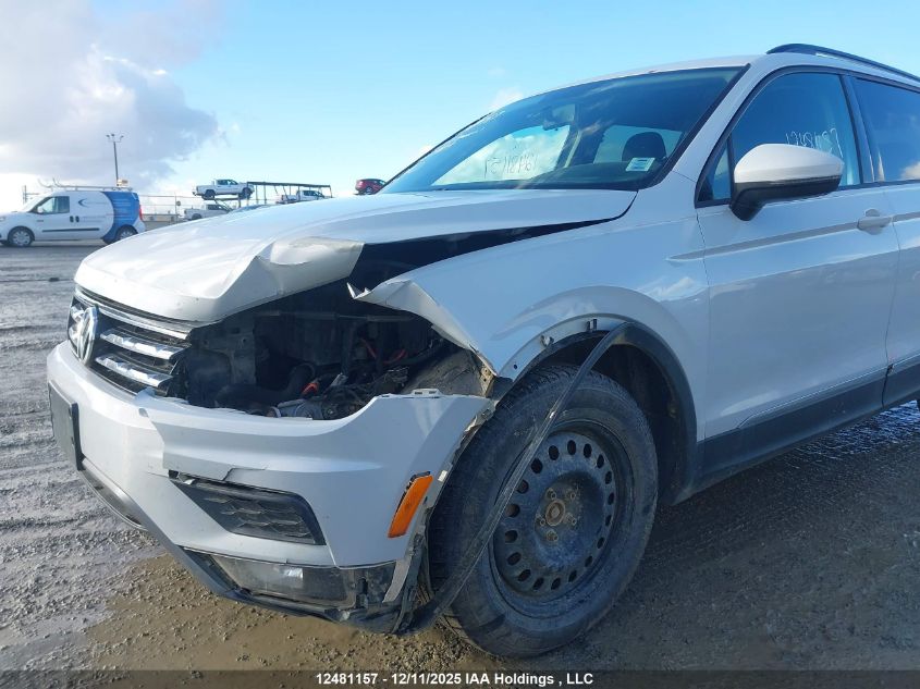 2018 Volkswagen Tiguan Trendline VIN: 3VV0B7AX7JM161993 Lot: 12481157