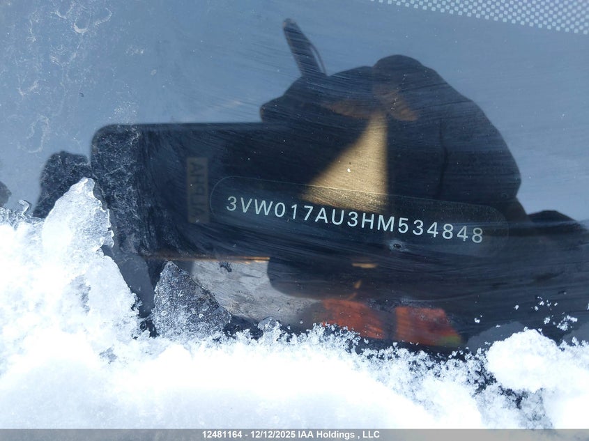 2017 Volkswagen Golf Sportwagen VIN: 3VW017AU3HM534848 Lot: 12481164