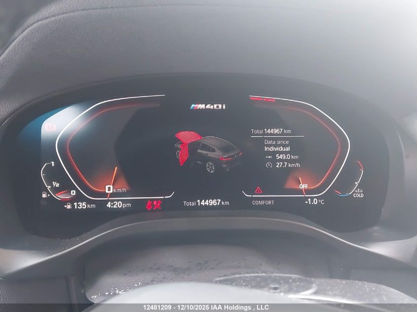 2020 BMW X4 xDrivem40I VIN: 5UX2V5C08L9B58297 Lot: 12481209