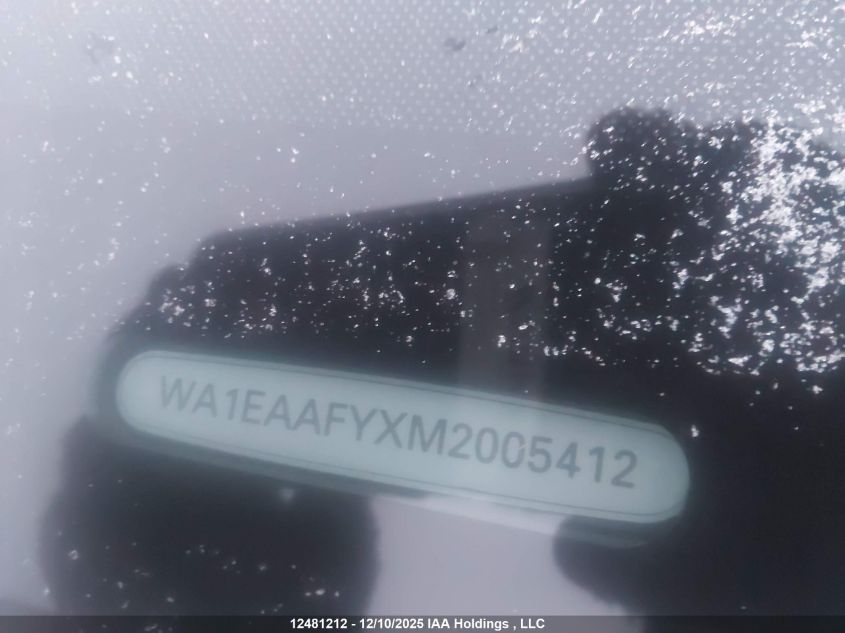 2021 Audi Q5 45 Progressiv VIN: WA1EAAFYXM2005412 Lot: 12481212