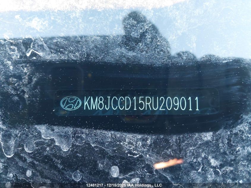 2024 Hyundai Tucson Sel Convenience VIN: KM8JCCD15RU209011 Lot: 12481217