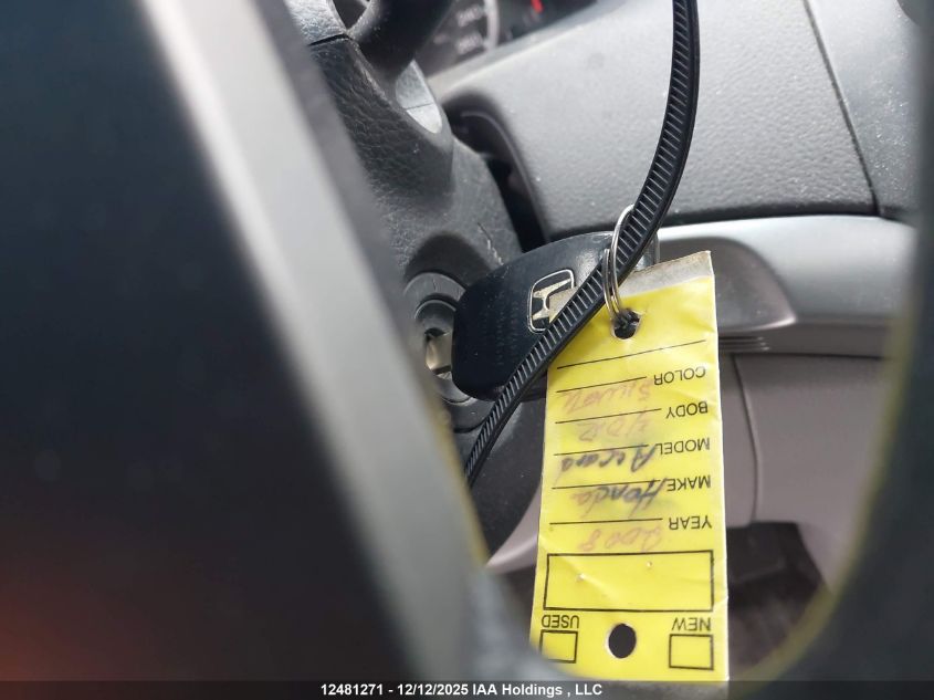 2008 Honda Accord Ex V6 VIN: 1HGCP36798A803332 Lot: 12481271