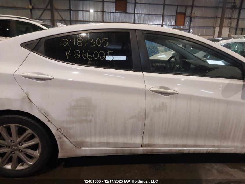 2015 Hyundai Elantra VIN: KMHDH4AE5FU266025 Lot: 12481305
