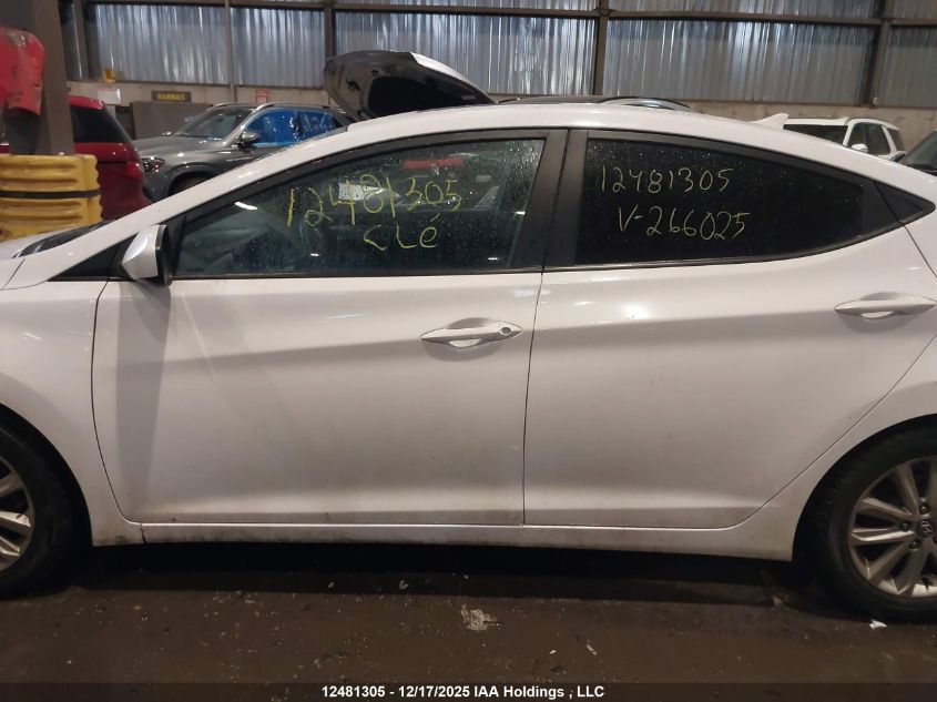 2015 Hyundai Elantra VIN: KMHDH4AE5FU266025 Lot: 12481305