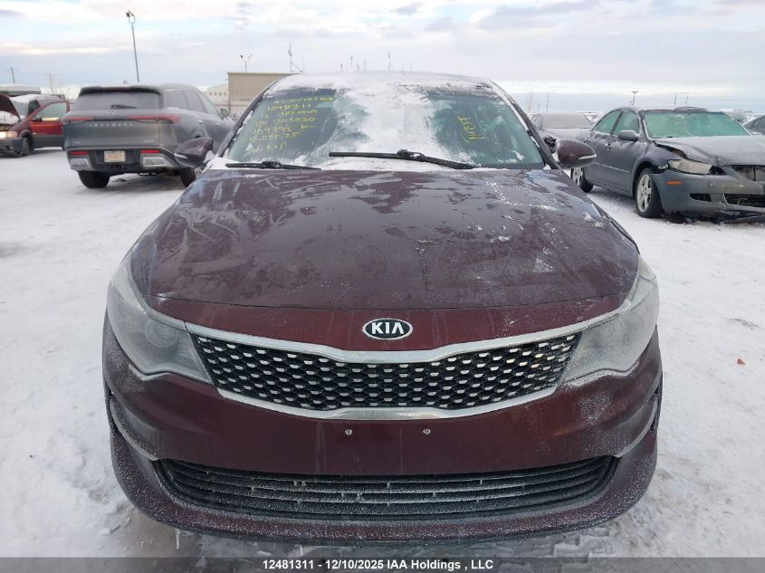 2016 Kia Optima Ex/Ex Tech VIN: 5XXGU4L39GG005030 Lot: 12481311