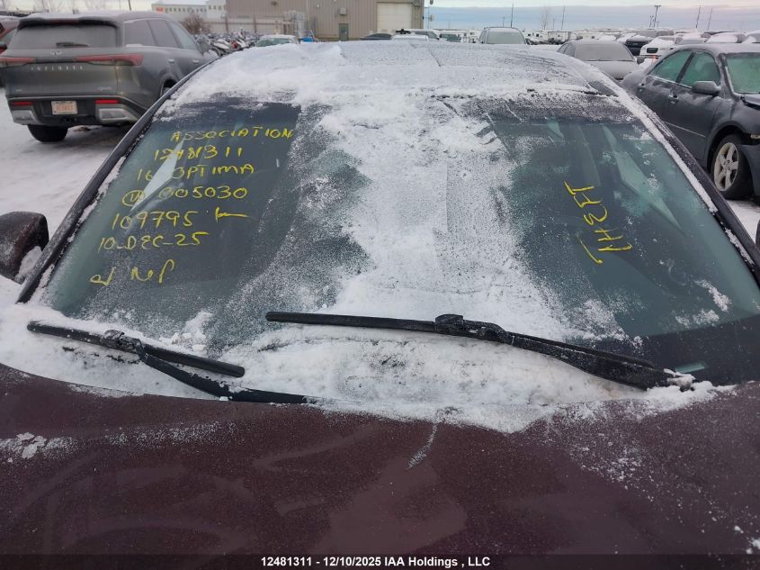 2016 Kia Optima Ex/Ex Tech VIN: 5XXGU4L39GG005030 Lot: 12481311