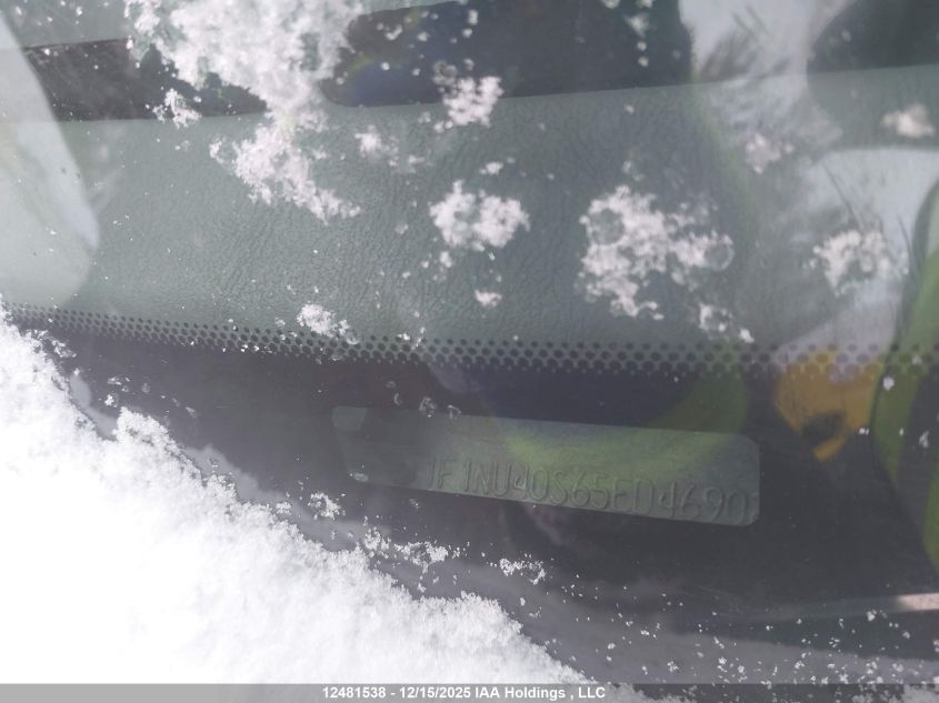 2005 Ford Excursion Xls VIN: 1F1NU40S65ED46902 Lot: 12481538