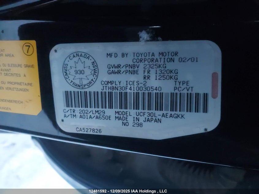 JTHBN30F410030540 2001 LEXUS LS photo no. 18