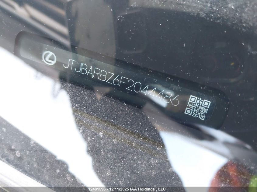 2015 Lexus Nx 200T 200T VIN: JTJBARBZ6F2044486 Lot: 12481596