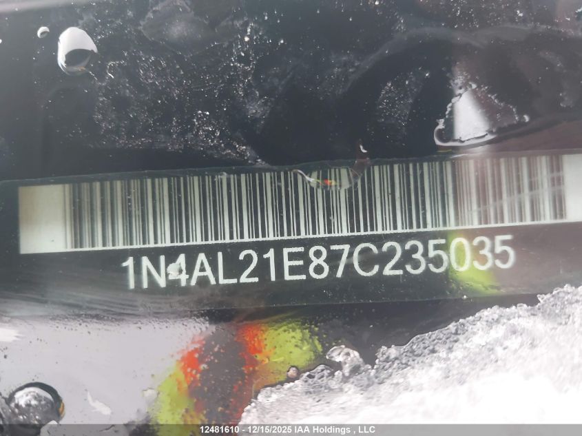 2007 Nissan Altima 2.5 S VIN: 1N4AL21E87C235035 Lot: 12481610