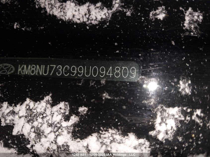 2009 Hyundai Veracruz VIN: KM8NU73C99U094809 Lot: 12481681