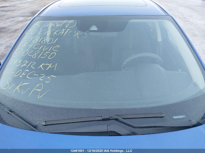 2017 Honda Civic Ex VIN: 2HGFC2F8XHH028150 Lot: 12481801