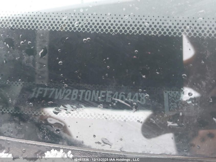 2022 Ford F250 Super Duty VIN: 1FT7W2BT0NEE46448 Lot: 12481836