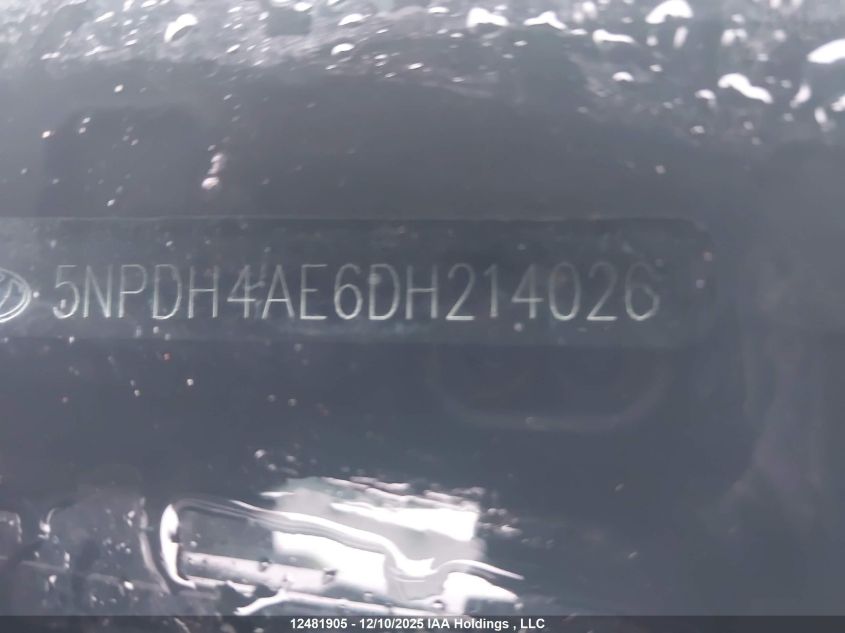 2013 Hyundai Elantra Gls/Limited VIN: 5NPDH4AE6DH214026 Lot: 12481905