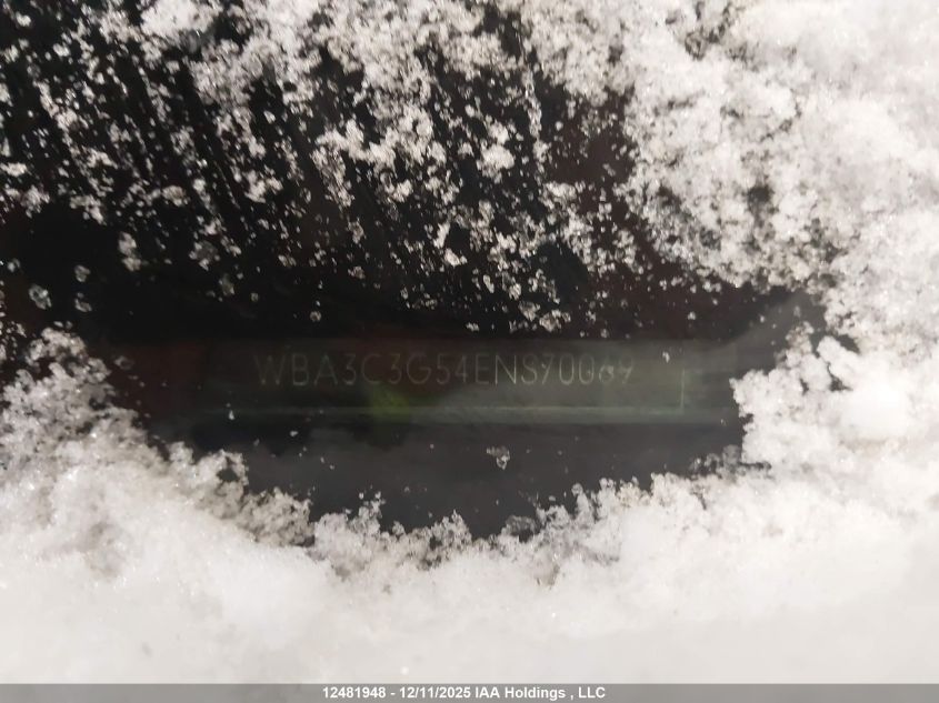 2014 BMW 320I xDrive VIN: WBA3C3G54ENS70069 Lot: 12481948